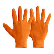 Ideall Grip Orange Powder Free Nitrile Glove